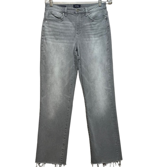 NYDJ Relaxed Straight Leg Lift x Tuck Jeans in Grey Size 4 - Picture 2 of 11